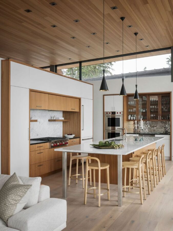 Mixed Wood Cabinets